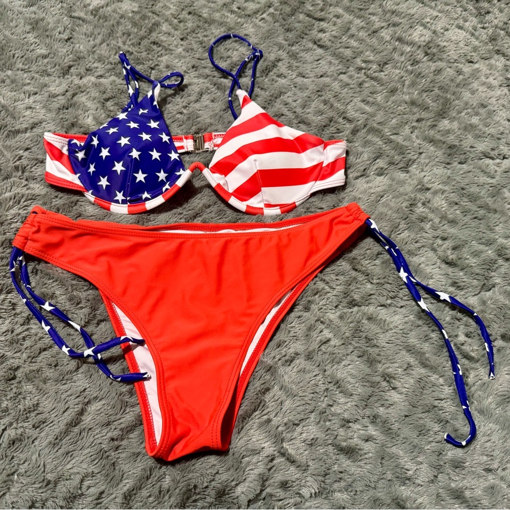 American Flag Bikini Set